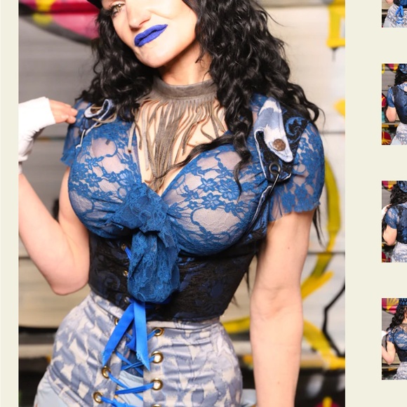 Damsel In This Dress Tops - Cropped Dapper Vixen Top Missing Closure String